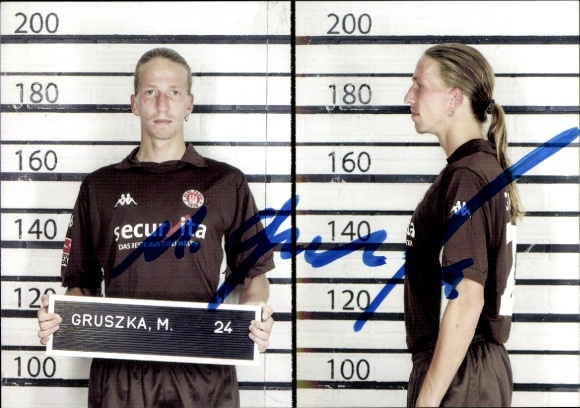 Autogrammkarte Fußballer Marco Gruszka, FC St. Pauli, Autogramm