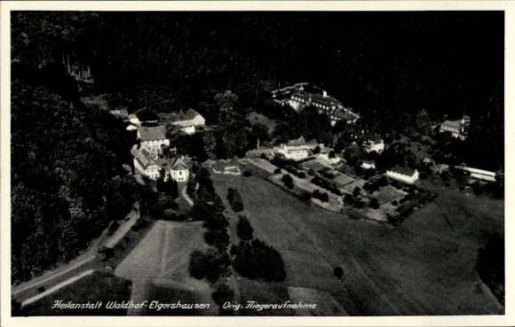 KP Greifenstein w Westerwaldzie, sanatorium Waldhof Elgershausen, zdjęcie lotnicze