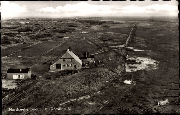 Postcard North Sea resort Juist in East Frisia, domain Bill