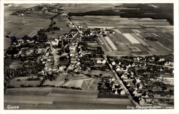 Postcard Gossa Muldestausee in Saxony Anhalt, aerial photograph