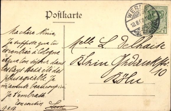 Postcard Werne an der Lippe Westphalia, Steinstraße