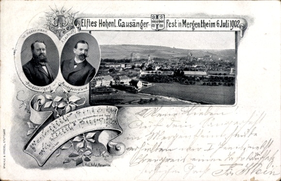 PC Bad Mergentheim in Tauberfranken, 11th Hohenl. Gausänger-Fest 1902