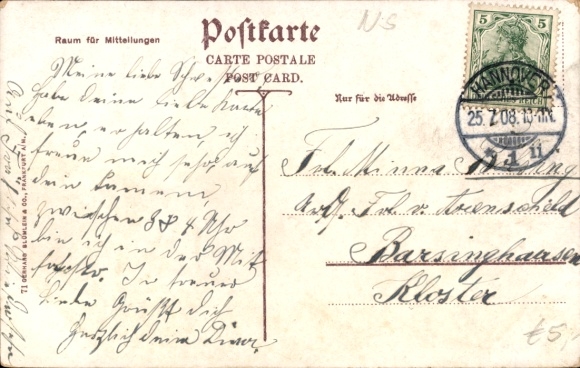 Postcard Hannover in Lower Saxony, The Herrenhäuser Allee