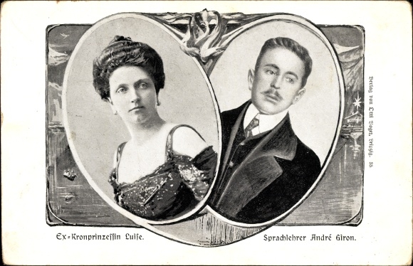 Ak Luise von Österreich Toskana, Sprachlehrer André Giron, Eheskandal