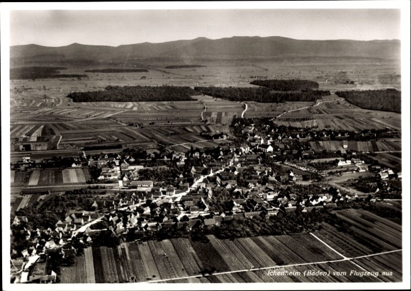 Postcard Ichenheim Neuried in Baden, aerial photograph, rural surroundings, villages, fields