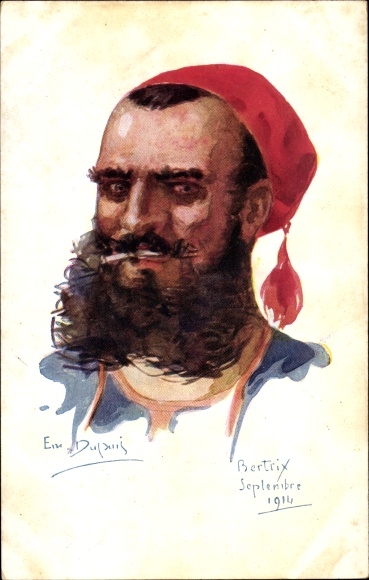 Artist PC Dupuis, Emil, French soldier, cigarette