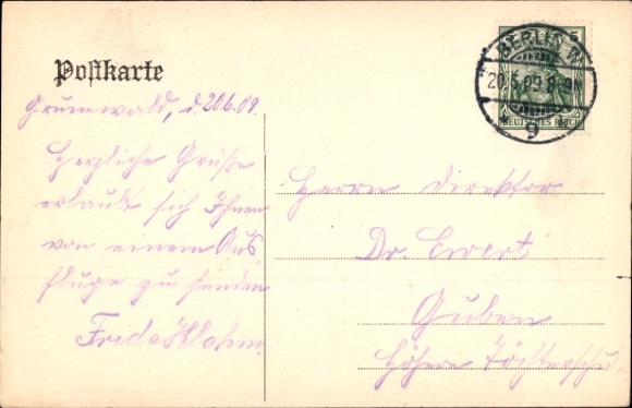 Postcard Berlin Wilmersdorf Grunewald, Hundekehle, Forestry Office