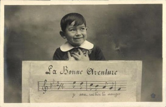 4 AK song cards, La Bonne Aventure