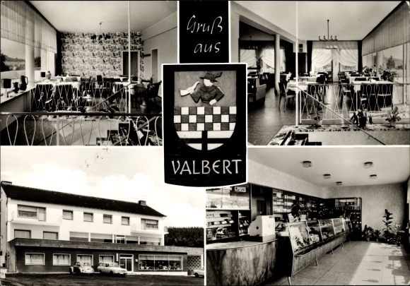 PC Valbert Meinerzhagen in the Sauerland, bakery confectionery café on the Ebbehang, coat of arms