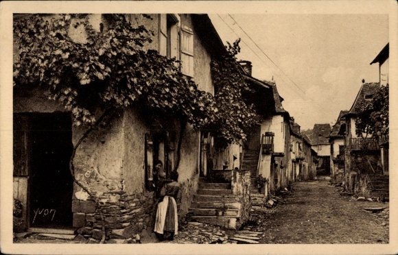 Postcard Le Saillant Correze, Dorfstraße