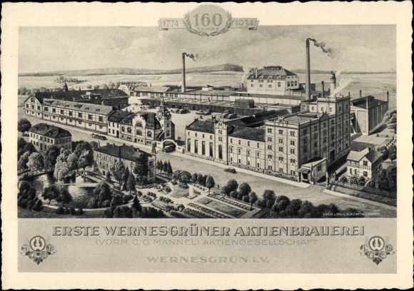 Artist PC Wernesgrün Steinberg Saxony, Wernesgrüner Pilsner, public brewery