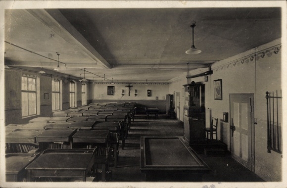 Ak Metten an der Donau Niederbayern, Kloster, Klosterseminar, Studiersaal der Großen
