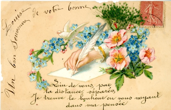 Material Ak Weibliche Hand, Feder, Blumen, Echte Pflanzen