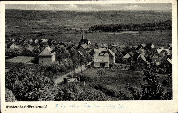 Postcard Waldernbach Mengerskirchen in the Westerwald, view from Hildegardishof