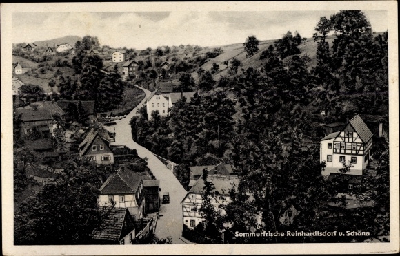 Ak Reinhardsdorf Schöna in Saksen, uitzicht op de stad