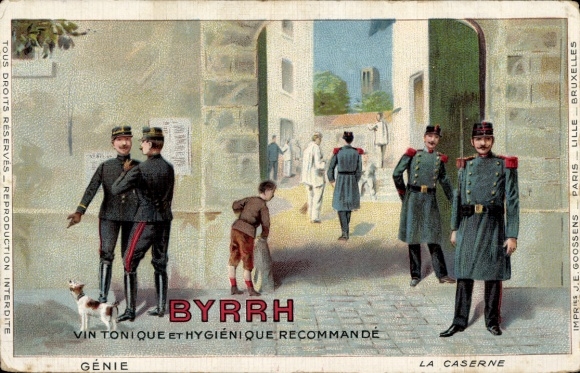 Artist Postcard Byrrh, Vin Tonique, Advertising, Genie, la Caserne