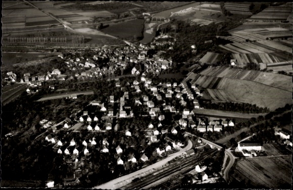 Ak Beihingen Freiberg am Neckar, Fliegeraufnahme