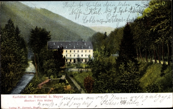 Ak Mayen in de Eifel, kuurhotel in het Nettetal
