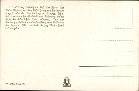 KP artysty Klein, E., Lichtenstein, powieść Wilhelma Hauffa, Georg von Sturmfeder