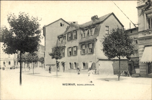Postcard Weimar in Thuringia, Schiller House