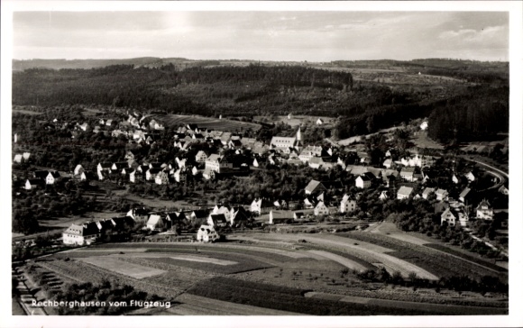 Postcard Rechberghausen in Baden Württemberg, aerial photograph
