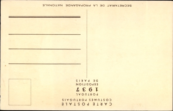 Postcard Montagnard from the Barroso region, Porzellanpuppe