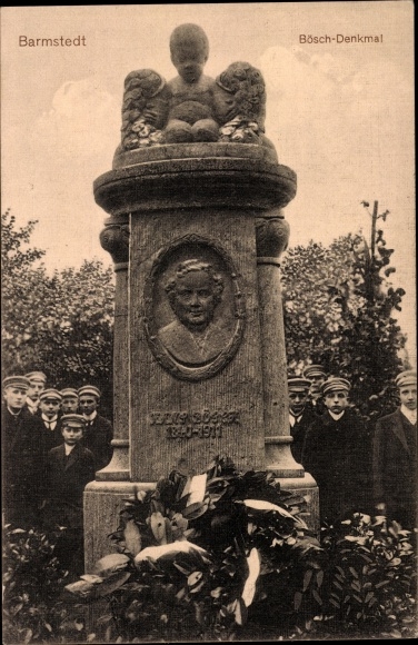 Postcard Barmstedt in Holstein, Bösch monument