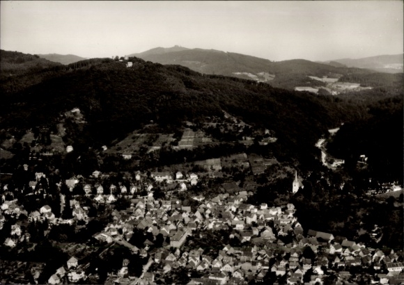 Postcard Auerbach Bensheim on the Bergstraße Hesse, aerial photograph