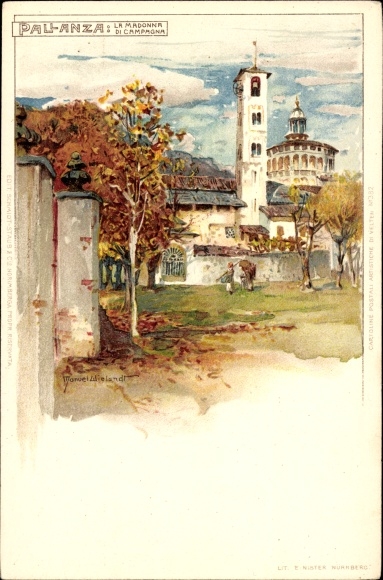 Artist Postcard Wielandt, M., Pallanza Lago Maggiore Piemonte, La Madonna di Campagna