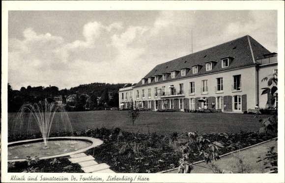 Postcard Liebenburg am Harz, clinic and sanatorium Dr. Fontheim