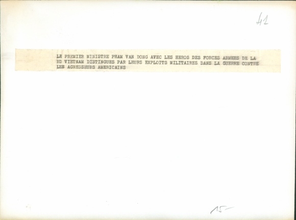 Photo Vietnam, Prime Minister Pham Van Dong, the war against the American aggressors