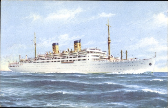 Ak Passagierschiff MS Italia, Home Lines