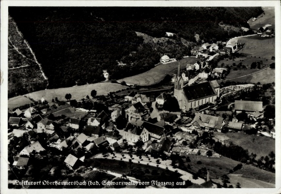 Postcard Oberharmersbach in the Black Forest Baden, aerial photograph