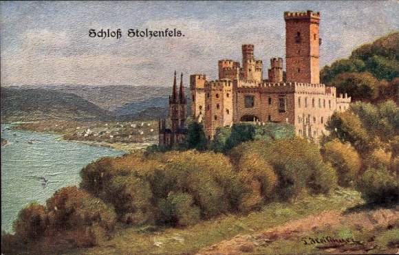 Künstler Ak Stolzenfels Koblenz am Rhein, Schloss Stolzenfels