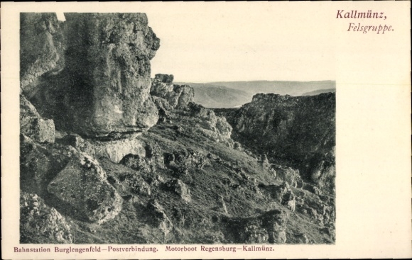 Postcard Kallmünz in the Upper Palatinate, rock group