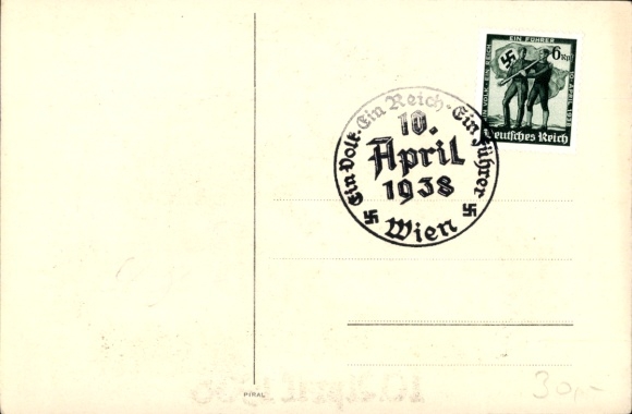 PC Austria returns home, April 10, 1938, Greater Germany, coat of arms