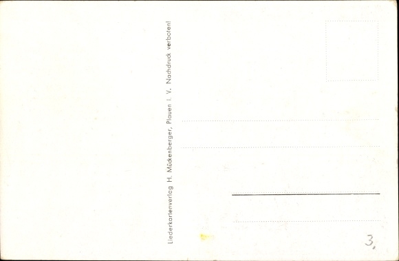 Song Postcard Mückenberger, Hilmar, Oh, if I had known earlier, woman smokes, father with child