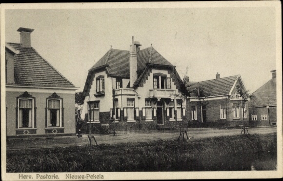 Ak Nieuwe Pekela Groningen, Herv. Pastorie