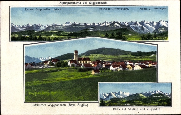 Artist PC skins, Eugen, Wiggensbach in the Allgäu, Alpine panorama, Säuling, Zugspitze
