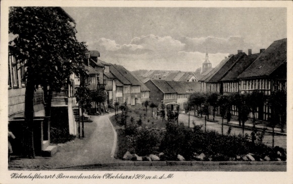 Postcard Benneckenstein Oberharz, overall view