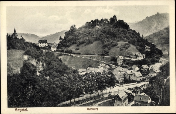 Postcard Isenburg in the Sayntal Westerwald, town view
