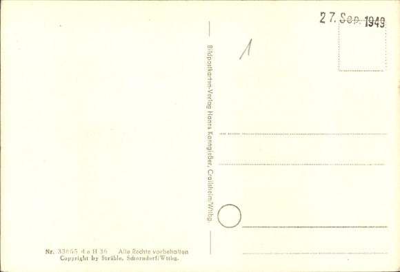Postcard Inning am Ammersee Upper Bavaria, aerial photograph
