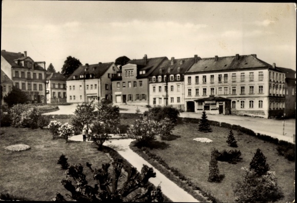 Ak Lengefeld im Erzgebirge Sachsen, Teilansicht, Markt