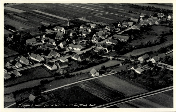 Ak Hausen im Tal Beuron an der Donau Württemberg, Fliegeraufnahme
