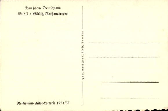 Postcard Görlitz in der Lausitz, Town Hall Stairs, WHW Das schöne Deutschland, Image 31