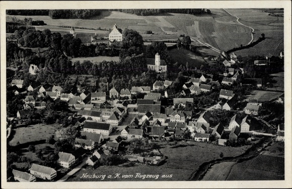 PC Neuburg an der Kammel in Swabia Bavaria, aerial photograph