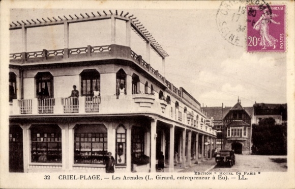 Ak Criel-sur-Mer Seine Maritime, Les Arcades