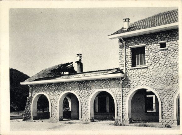 Postcard Algeria, school building