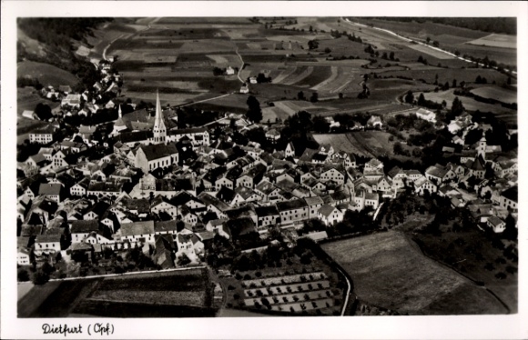 Ak Dietfurt an der Altmühl Oberpfalz, Fliegeraufnahme