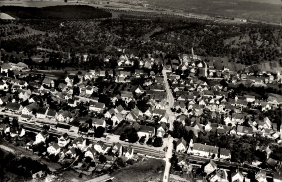 Postcard Ötlingen Kirchheim unter Teck Württemberg, aerial photograph